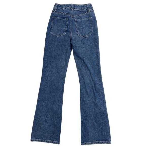 RSQ Dark Blue Flare Jeans, Patch Front Pockets – Size 25 - Picture 2 of 12